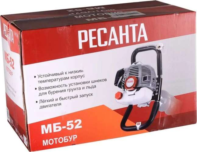 Мотобур Ресанта МБ-52 2.7л.с.,  9000об/мин,  52см3 [70/13/30]